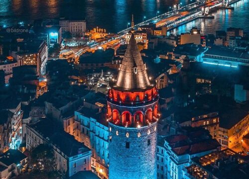 Стамбул в вечерних огнях